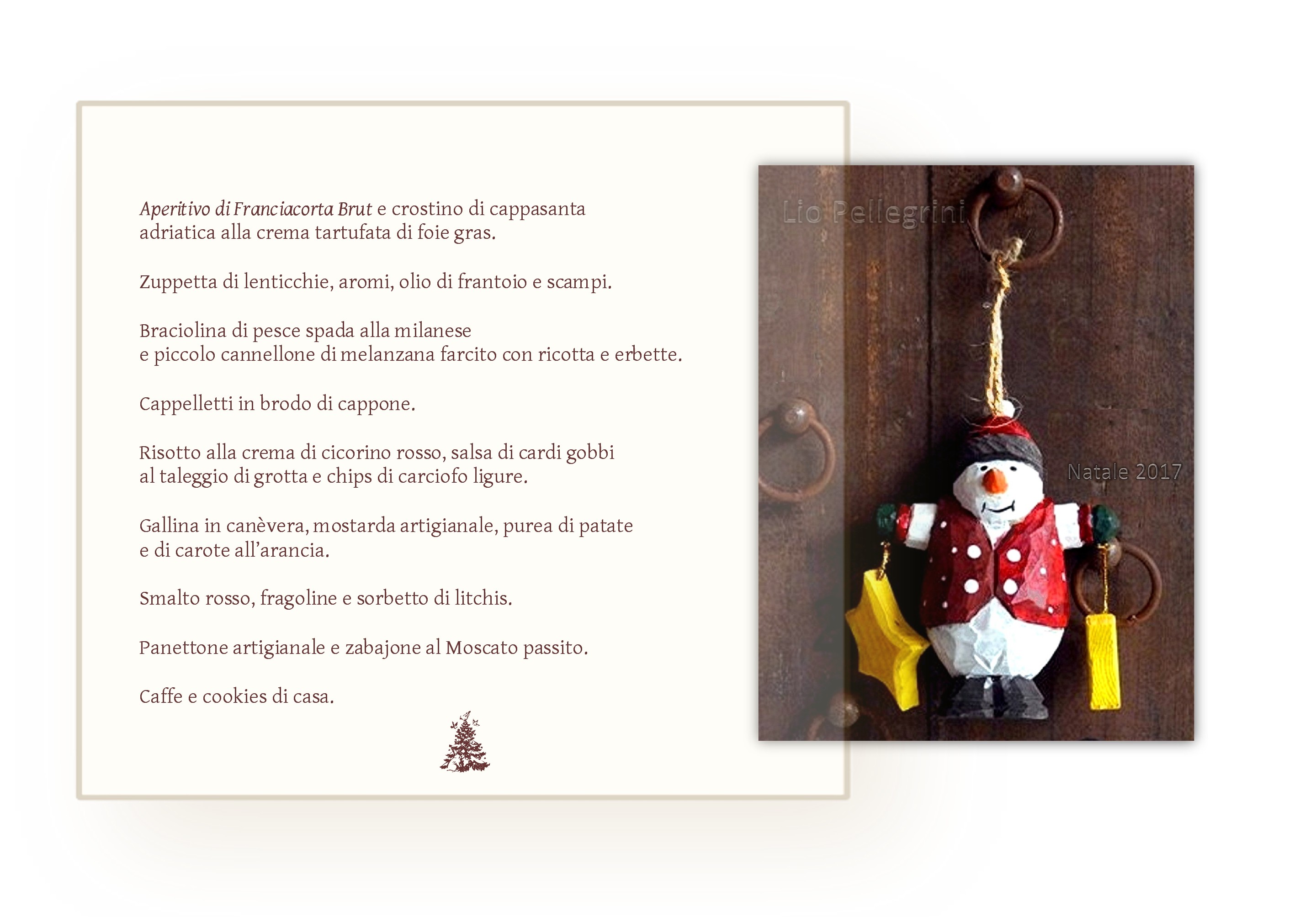 Menu Sera Di Natale.Menu Natale 2017 Lio Pellegrini Ristorante